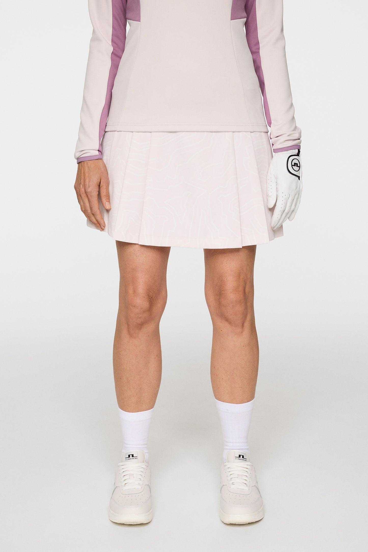 Alesia Print Skirt in Topo Grey Lilac L by J.Lindeberg