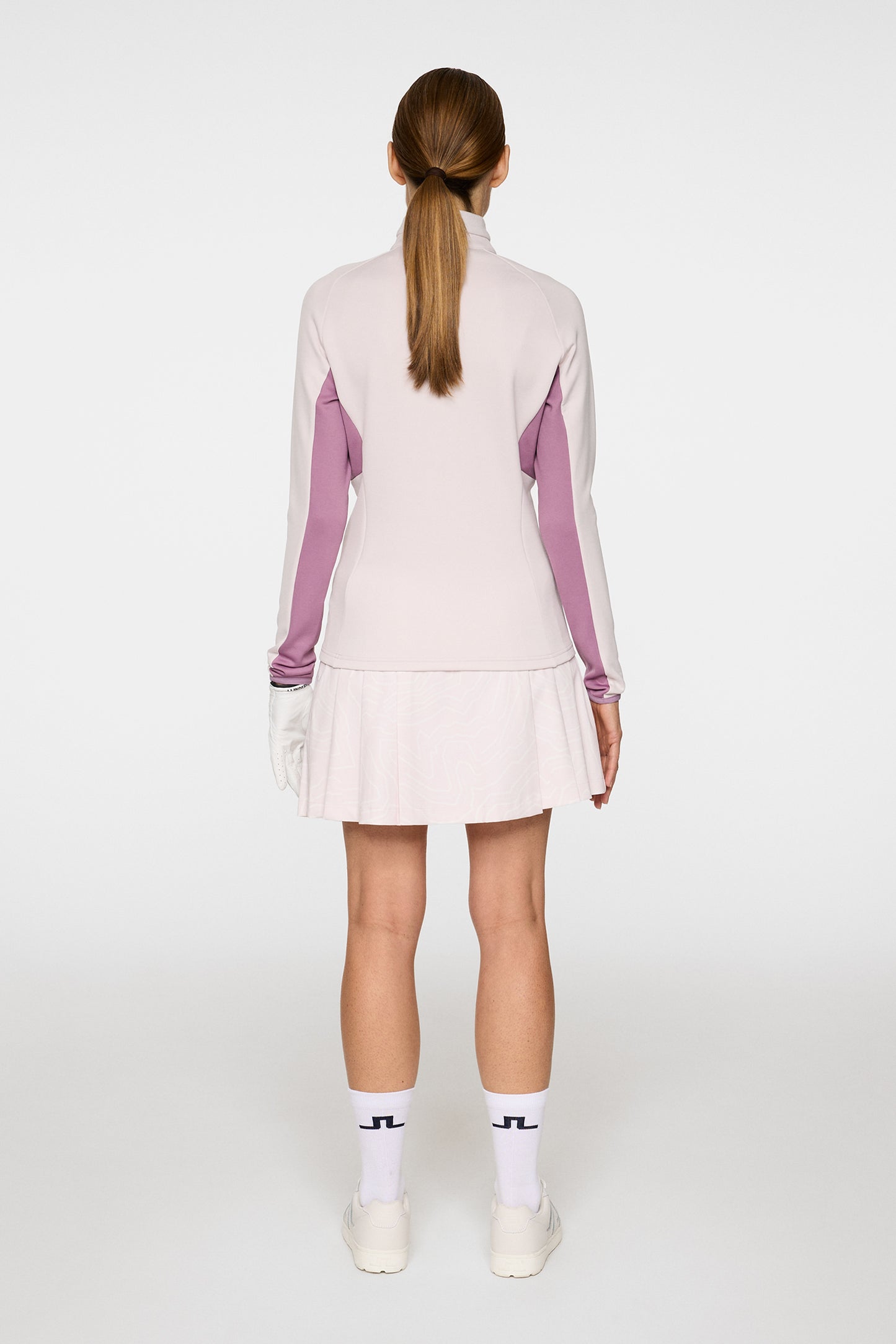 Alesia Print Skirt in Topo Grey Lilac L by J.Lindeberg