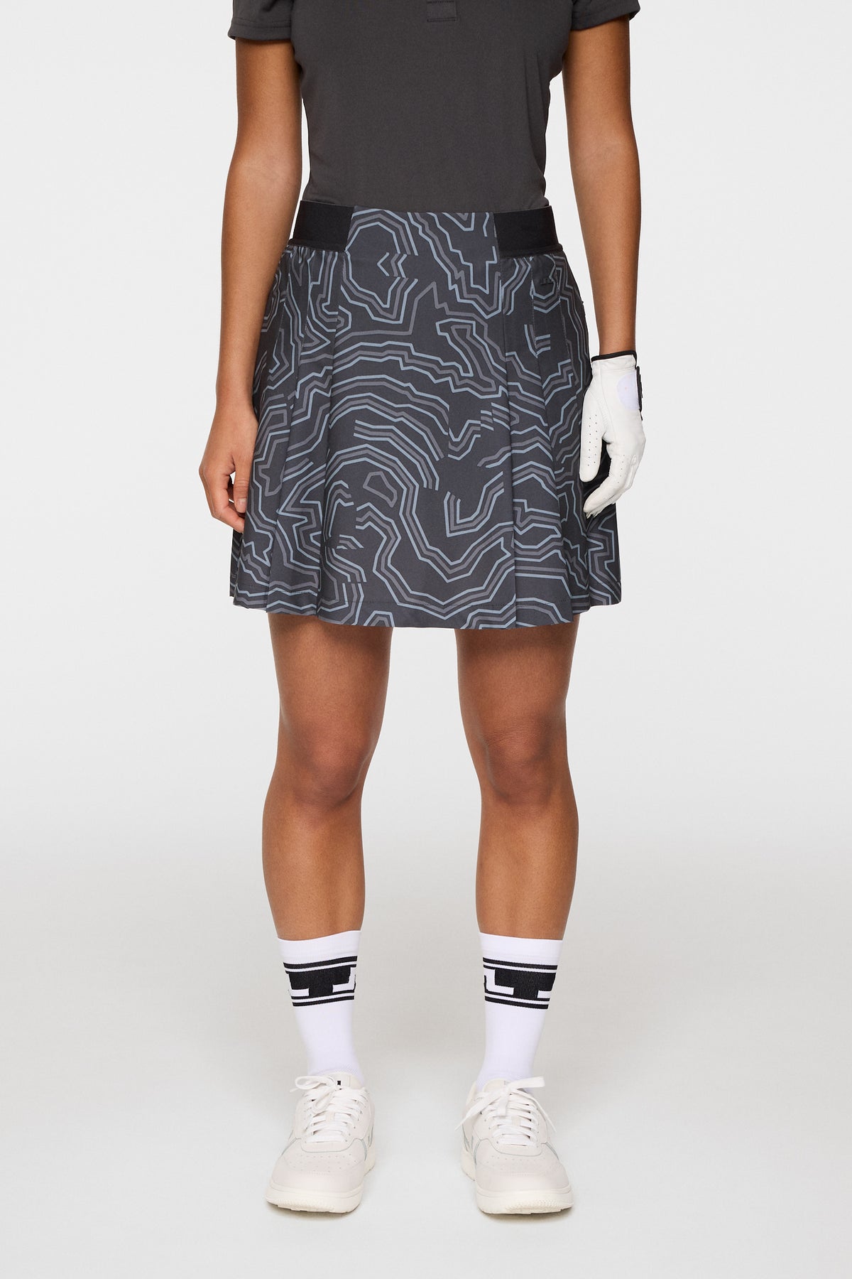 Alesia Print Skirt in Topo Asphalt L by J.Lindeberg