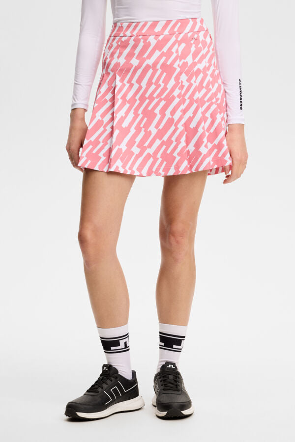 Alesia Print Skirt / Oak Flamingo M