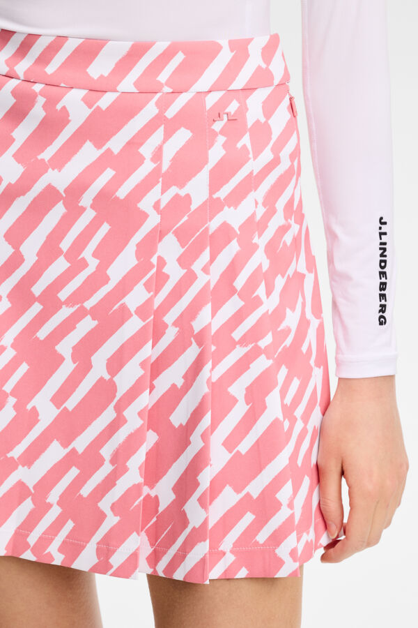 Alesia Print Skirt / Oak Flamingo M