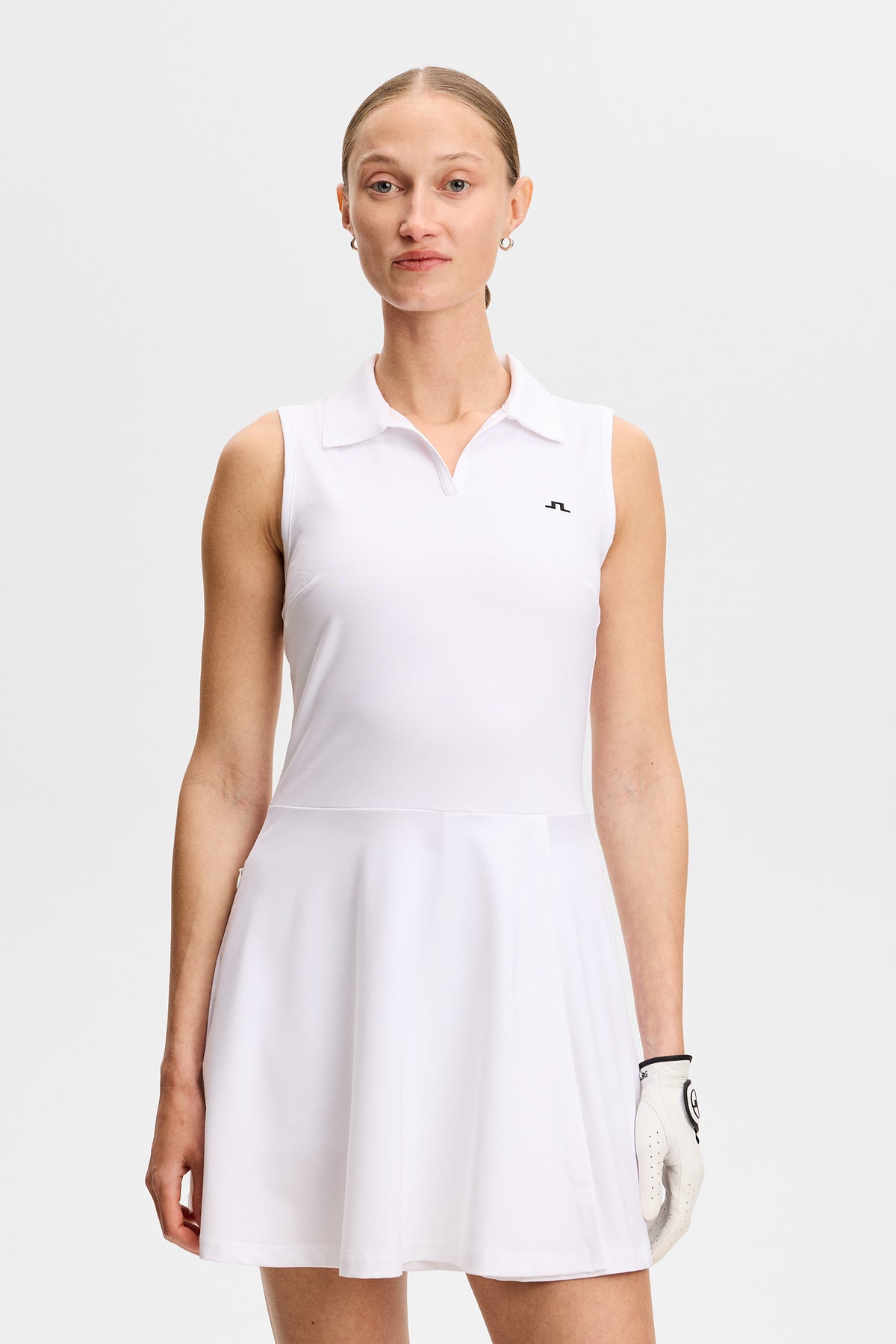 Dana Dress in White by J.Lindeberg