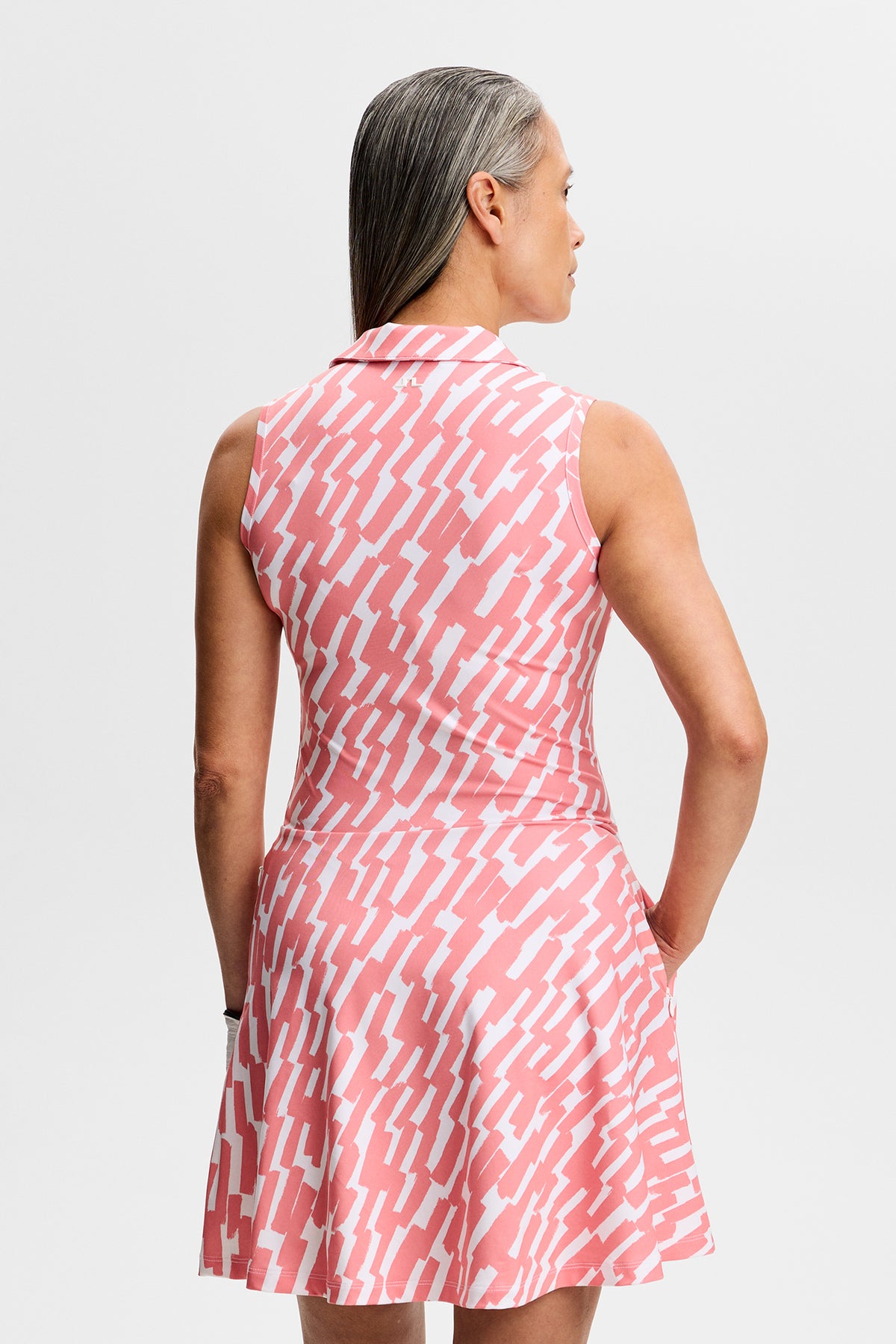 Dana Printed Dress in Oak Flamingo M by J.Lindeberg