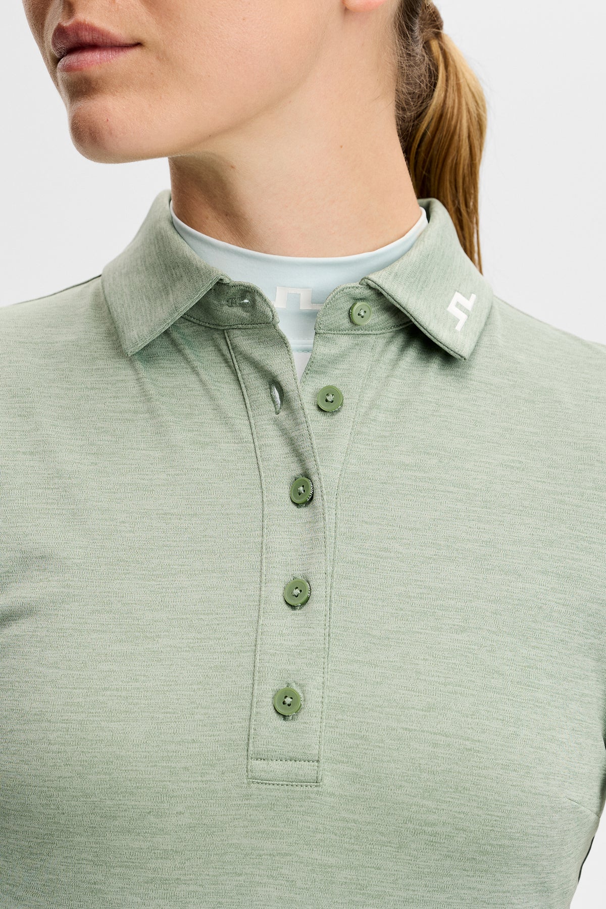 Janna Dress in Hedge Green Melange by J.Lindeberg