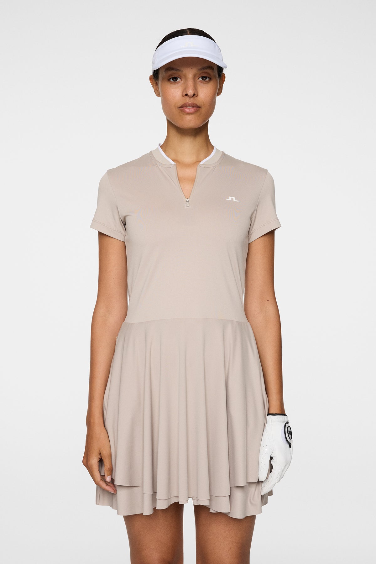 Haven Dress in Oyster Brown by J.Lindeberg