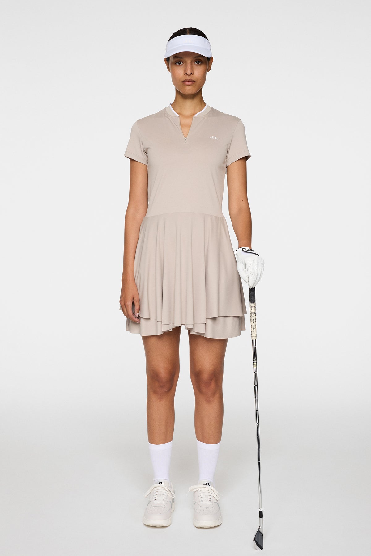 Haven Dress in Oyster Brown by J.Lindeberg
