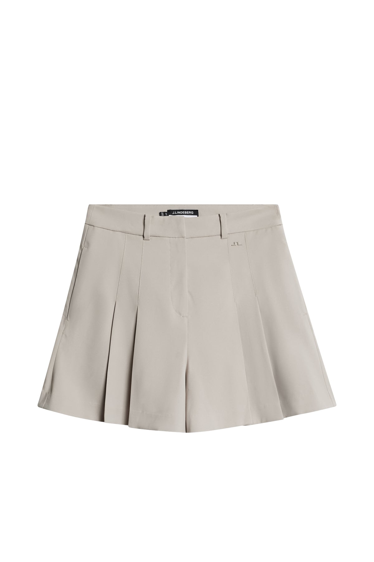 Arella Pleated Shorts in Oyster Brown by J.Lindeberg