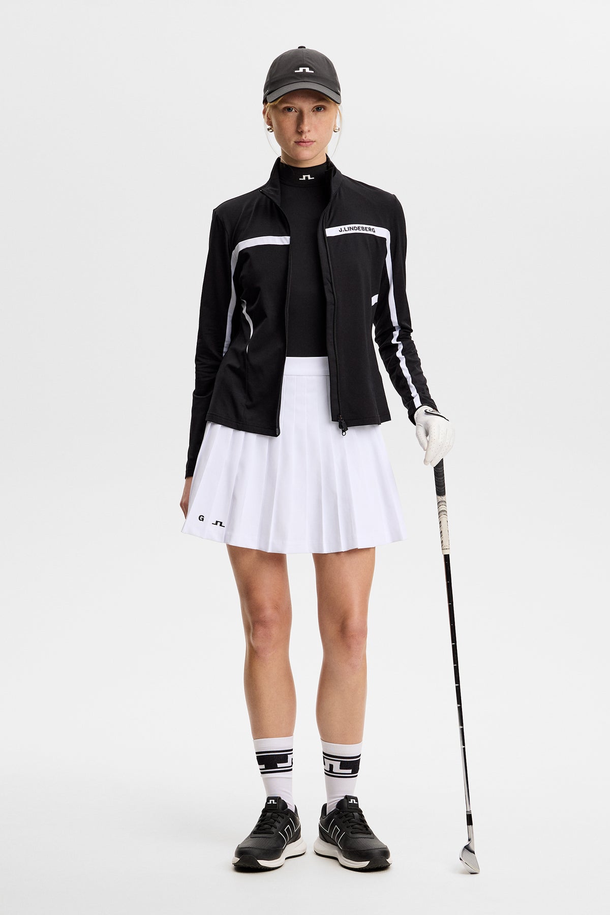 Nadia Skirt in White by J.Lindeberg