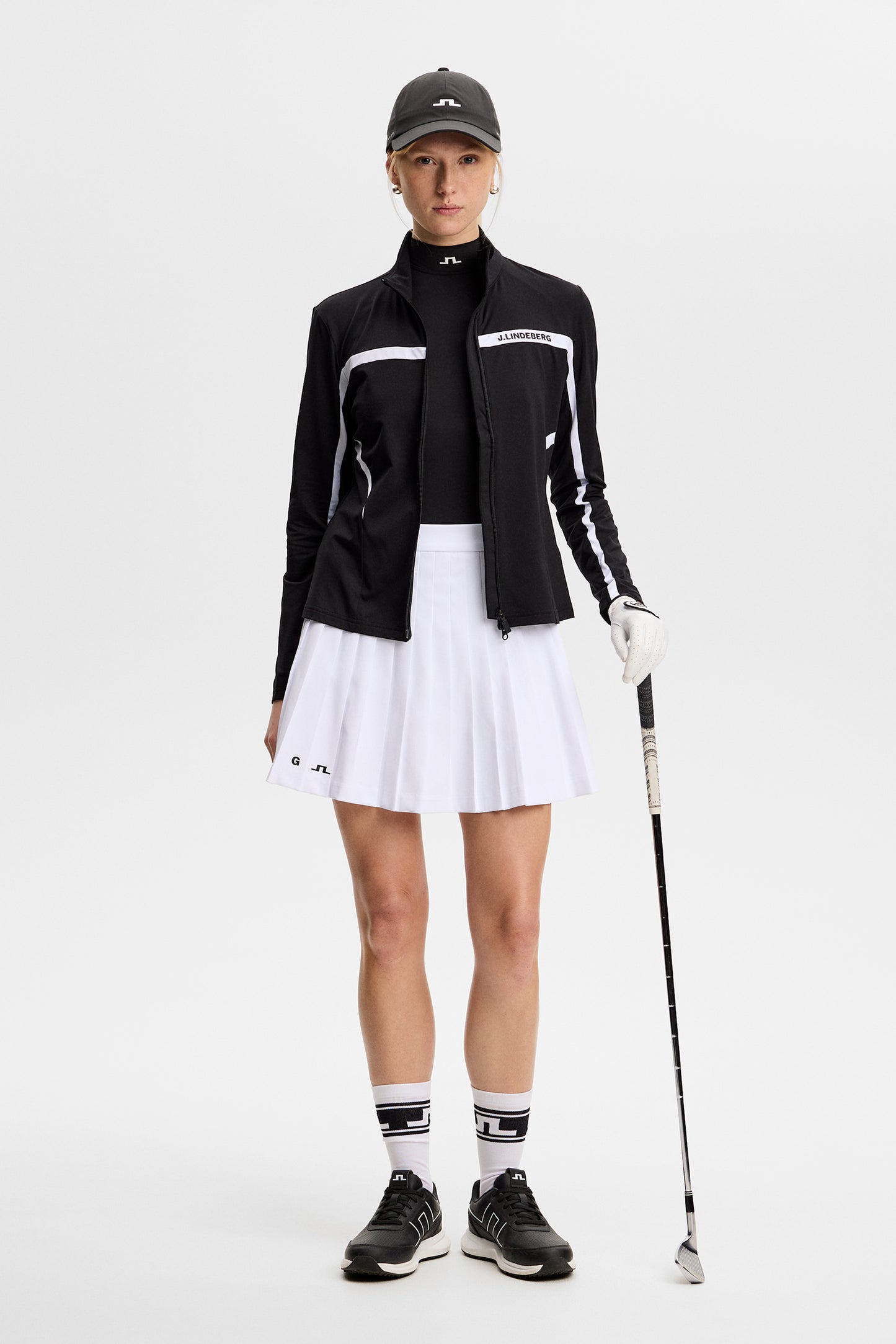 Nadia Skirt in White by J.Lindeberg