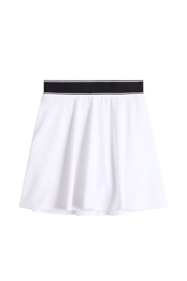 Aella Flared Skirt / White