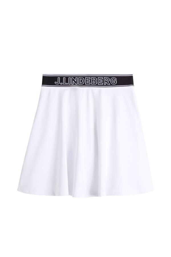Aella Flared Skirt / White