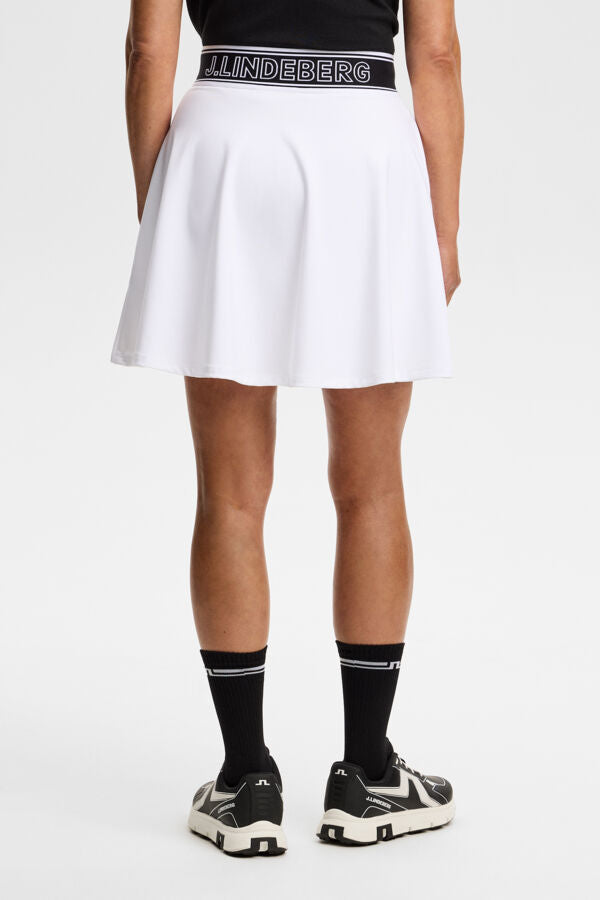 Aella Flared Skirt / White