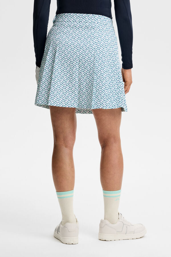 Alesia Print Skirt / Ladder White Bay S