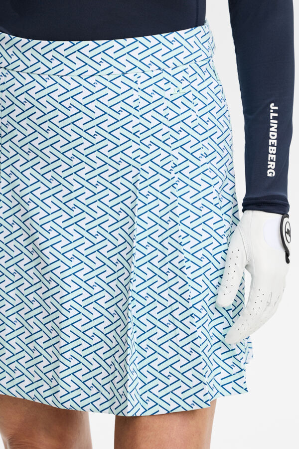 Alesia Print Skirt / Ladder White Bay S