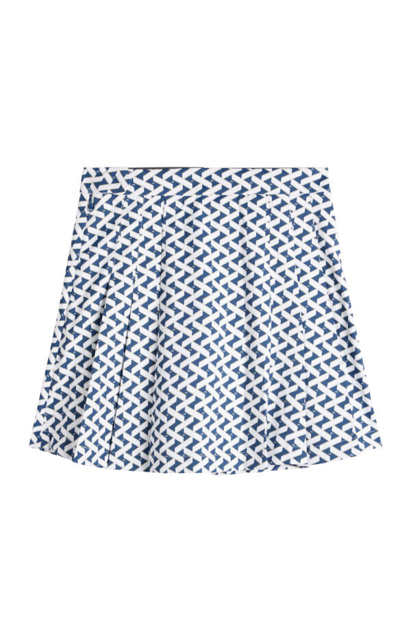 Alesia Print Skirt / Ladder Estate White S