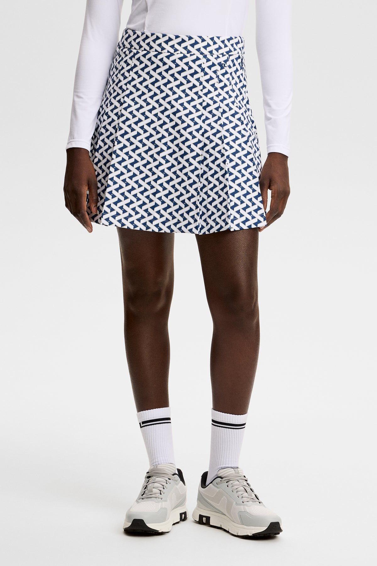 Alesia Print Skirt in Ladder Estate White S by J.Lindeberg