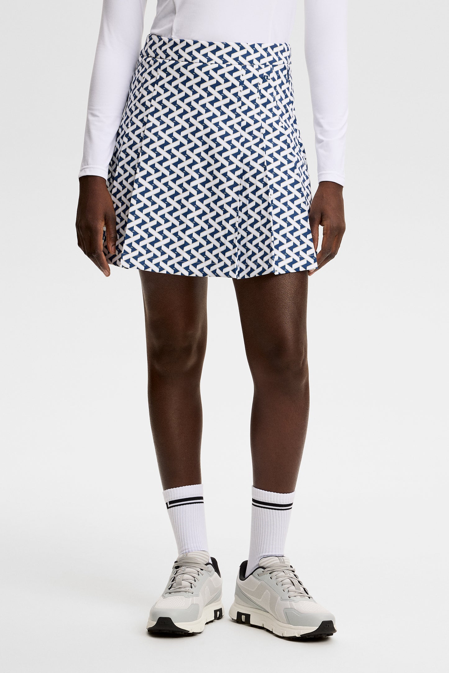 Alesia Print Skirt in Ladder Estate White S by J.Lindeberg