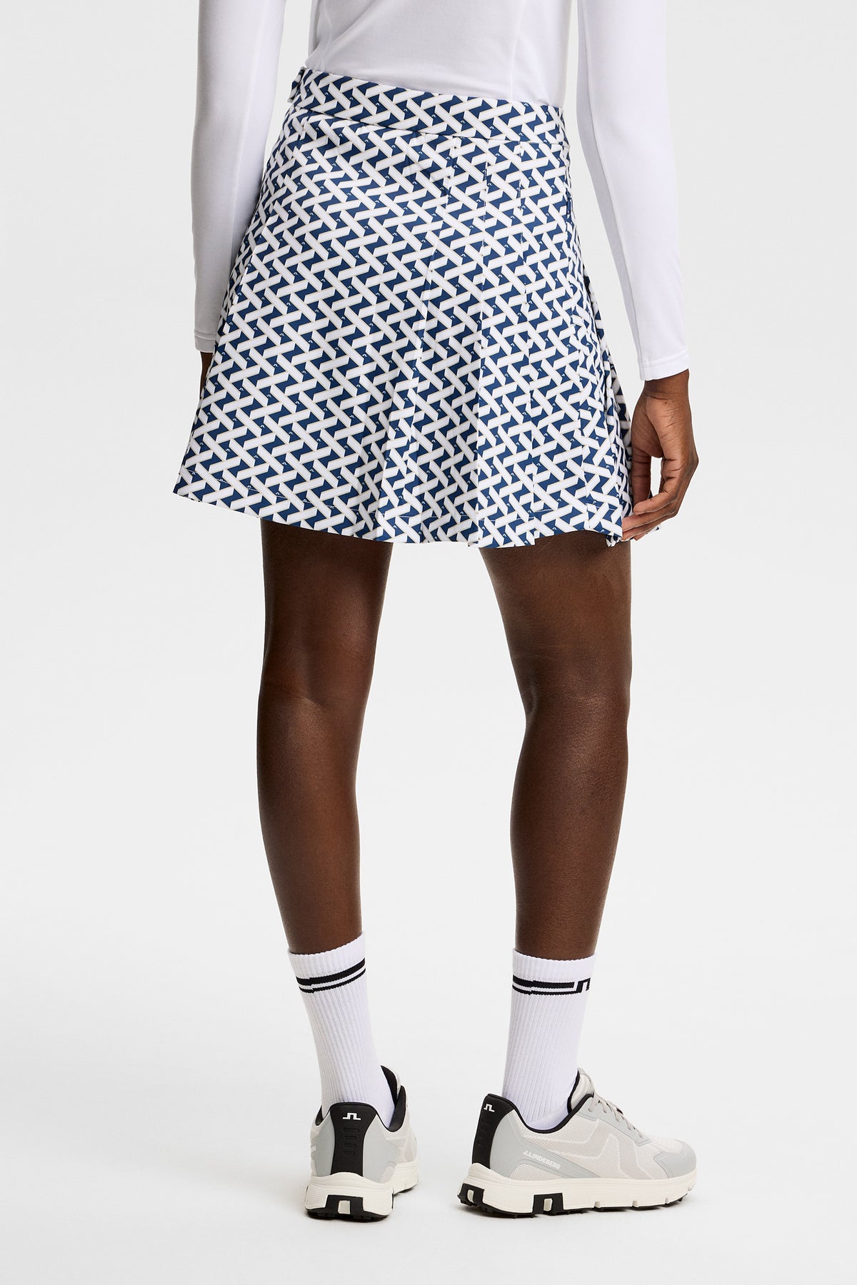 Alesia Print Skirt in Ladder Estate White S by J.Lindeberg