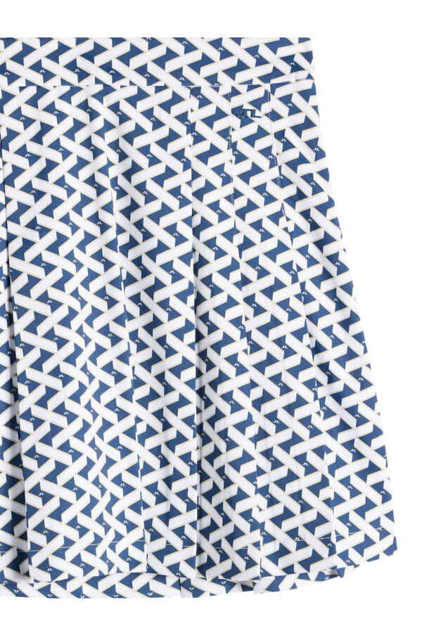 Alesia Print Skirt / Ladder Estate White S