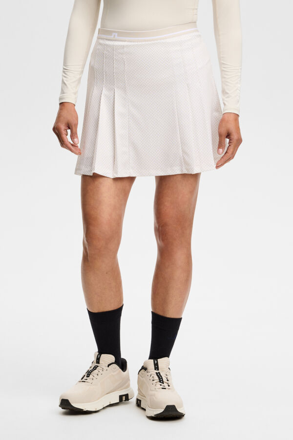 Harlow Print Skirt / Bridge Stack White Moon S