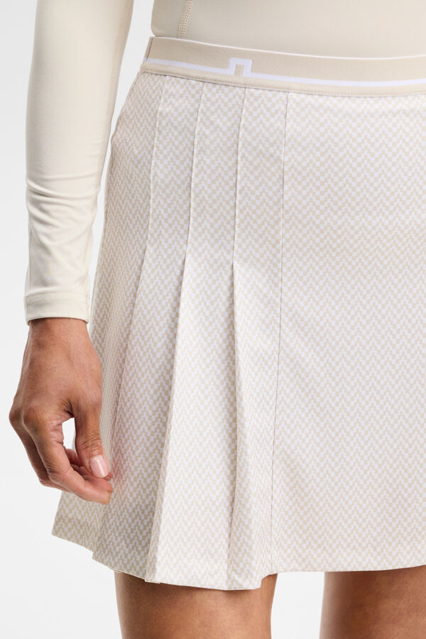 Harlow Print Skirt / Bridge Stack White Moon S