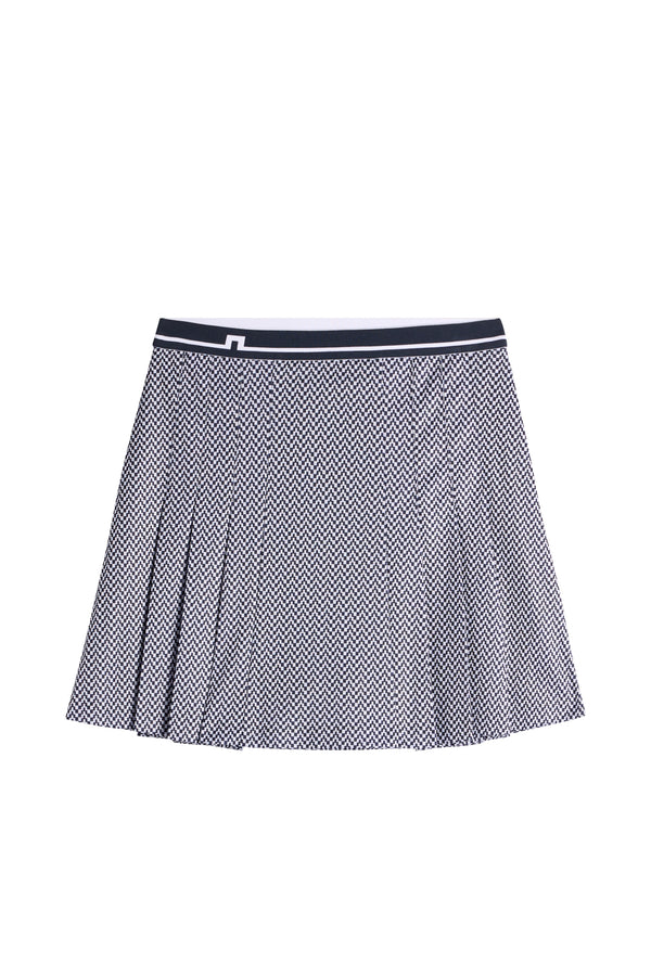 Harlow Print Skirt / Bridge Stack Heather Navy S
