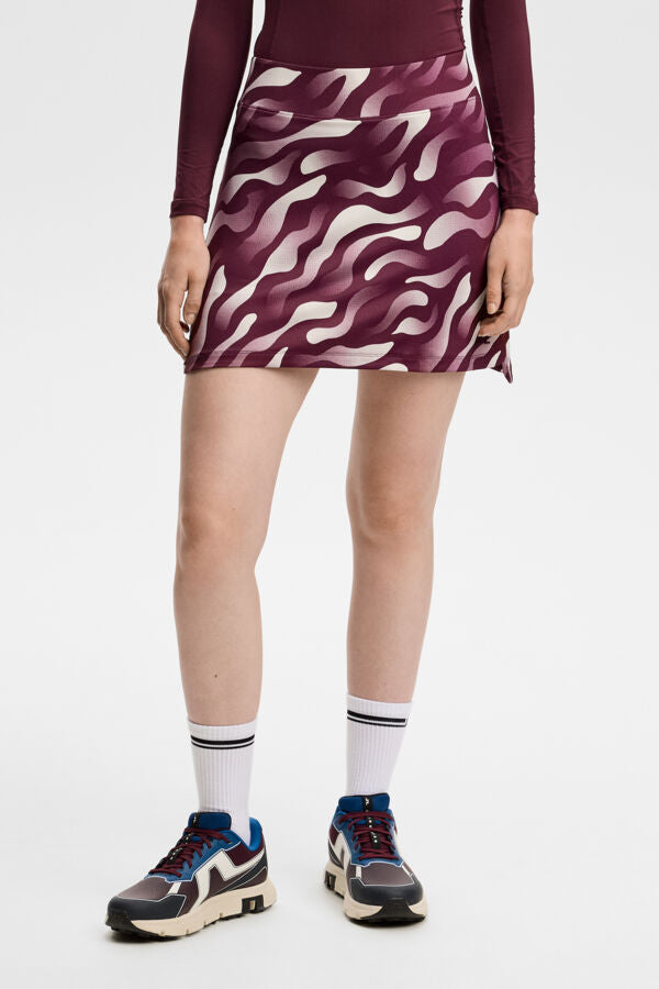 Amy Print Skirt / Bunker Fade Winetasting Moon M