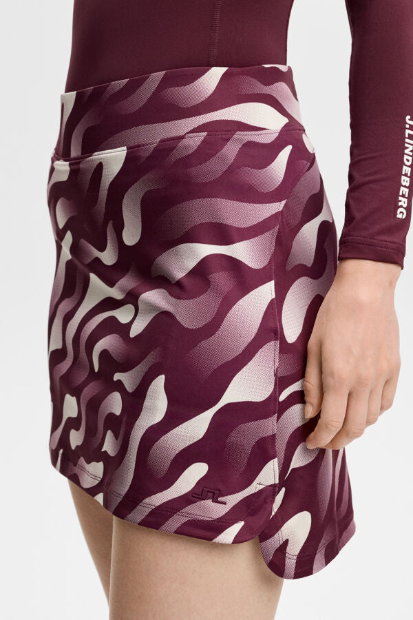 Amy Print Skirt / Bunker Fade Winetasting Moon M