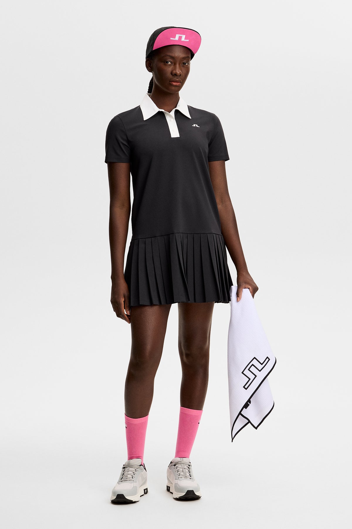 30Y Grace Pleated Dress in Black by J.Lindeberg