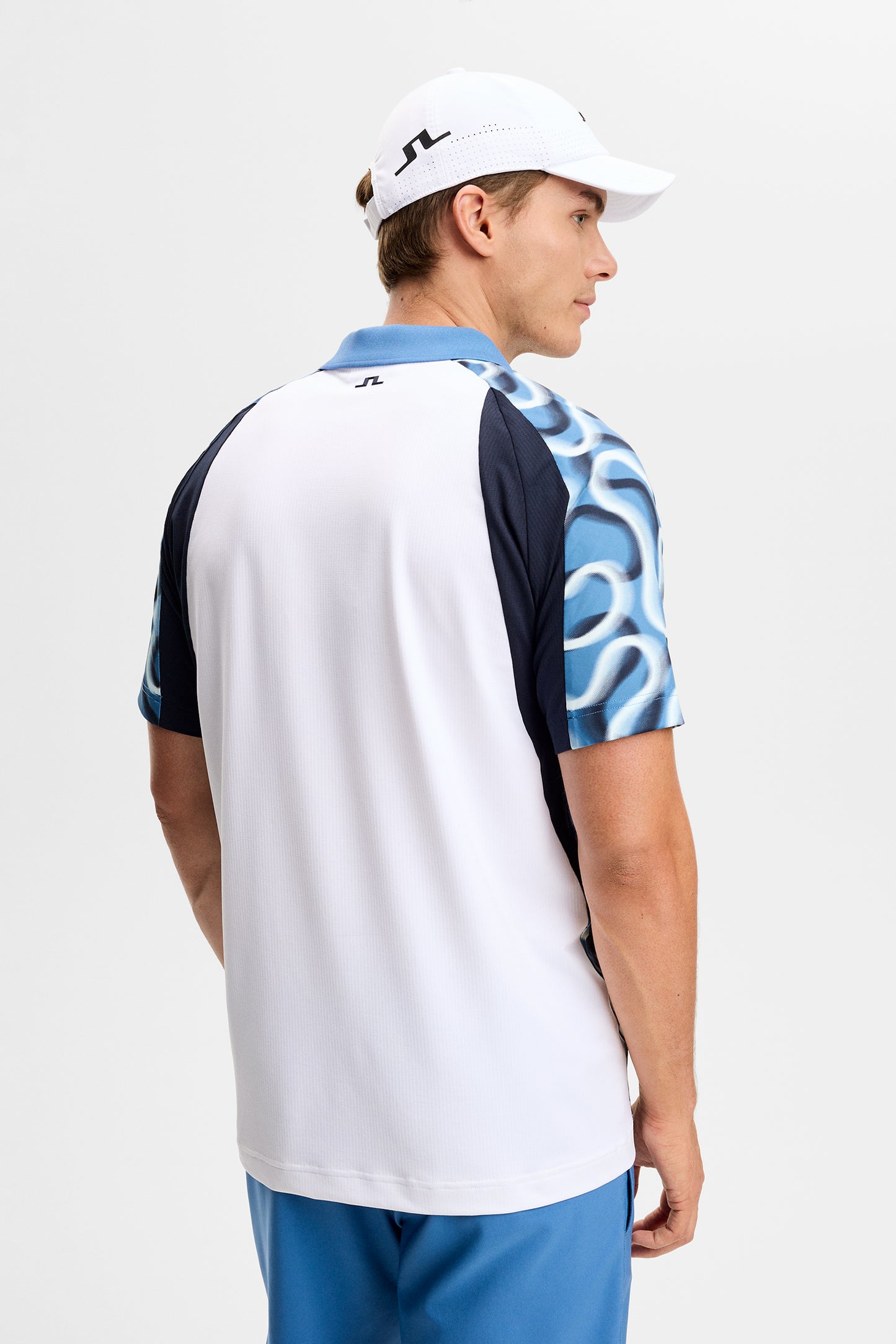 Paul Print Polo in Rally Federal M by J.Lindeberg