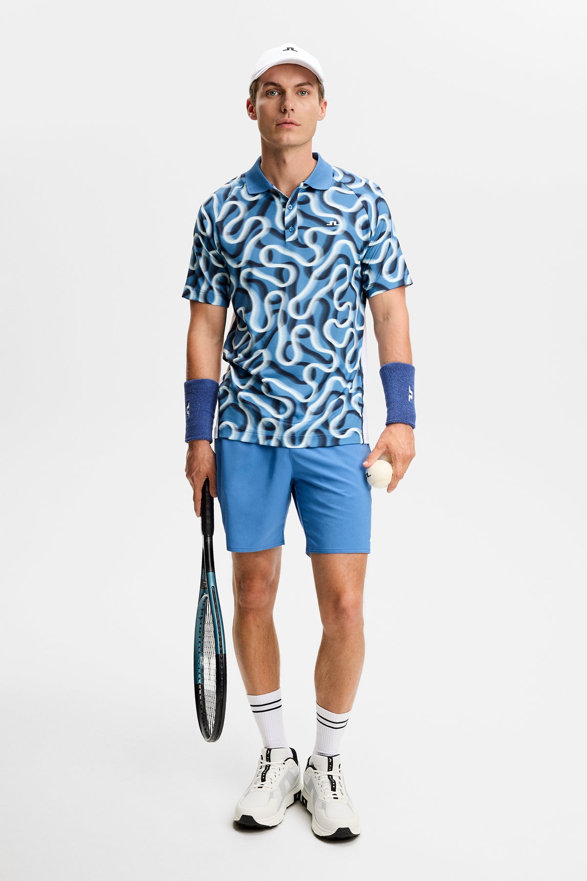 Paul Print Polo in Rally Federal M by J.Lindeberg