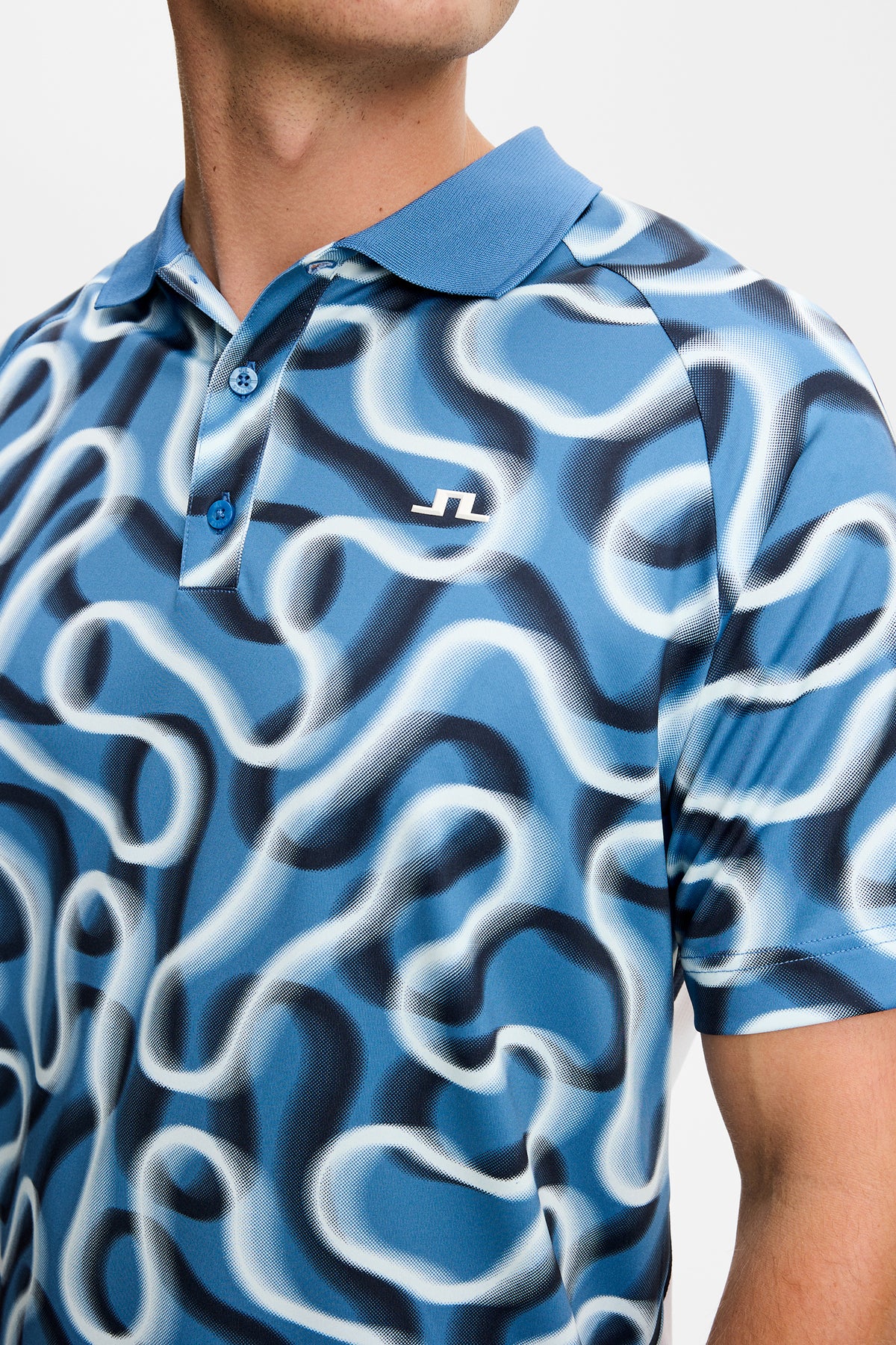 Paul Print Polo in Rally Federal M by J.Lindeberg