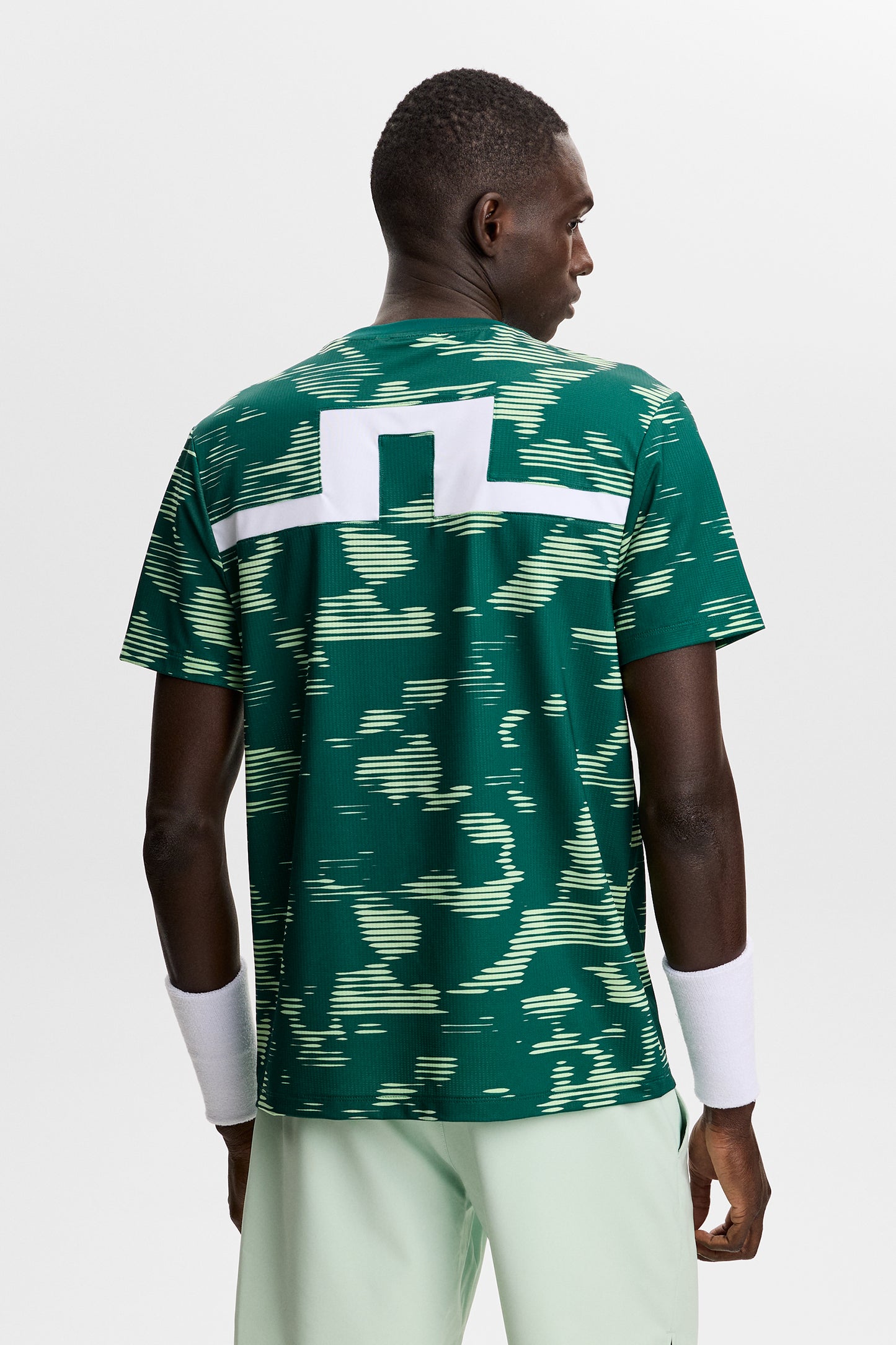 Josip Printed T-shirt in Clay Pistachio L by J.Lindeberg