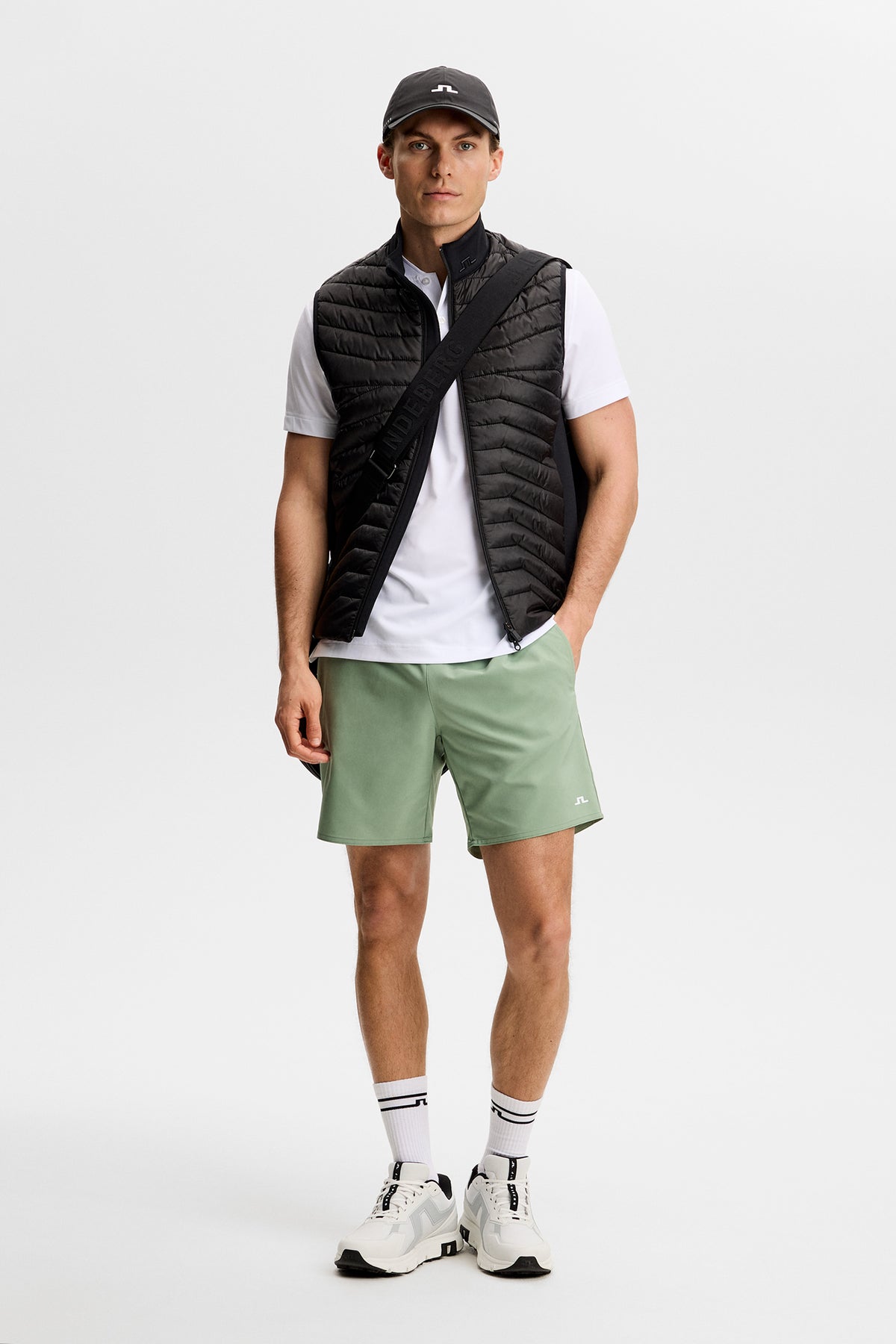 Preston Shorts in Hedge Green by J.Lindeberg