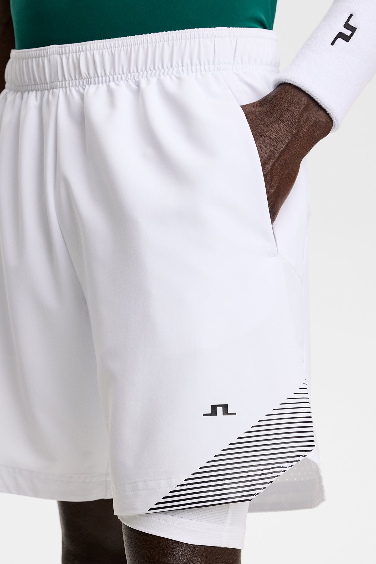 Peter Shorts in White by J.Lindeberg