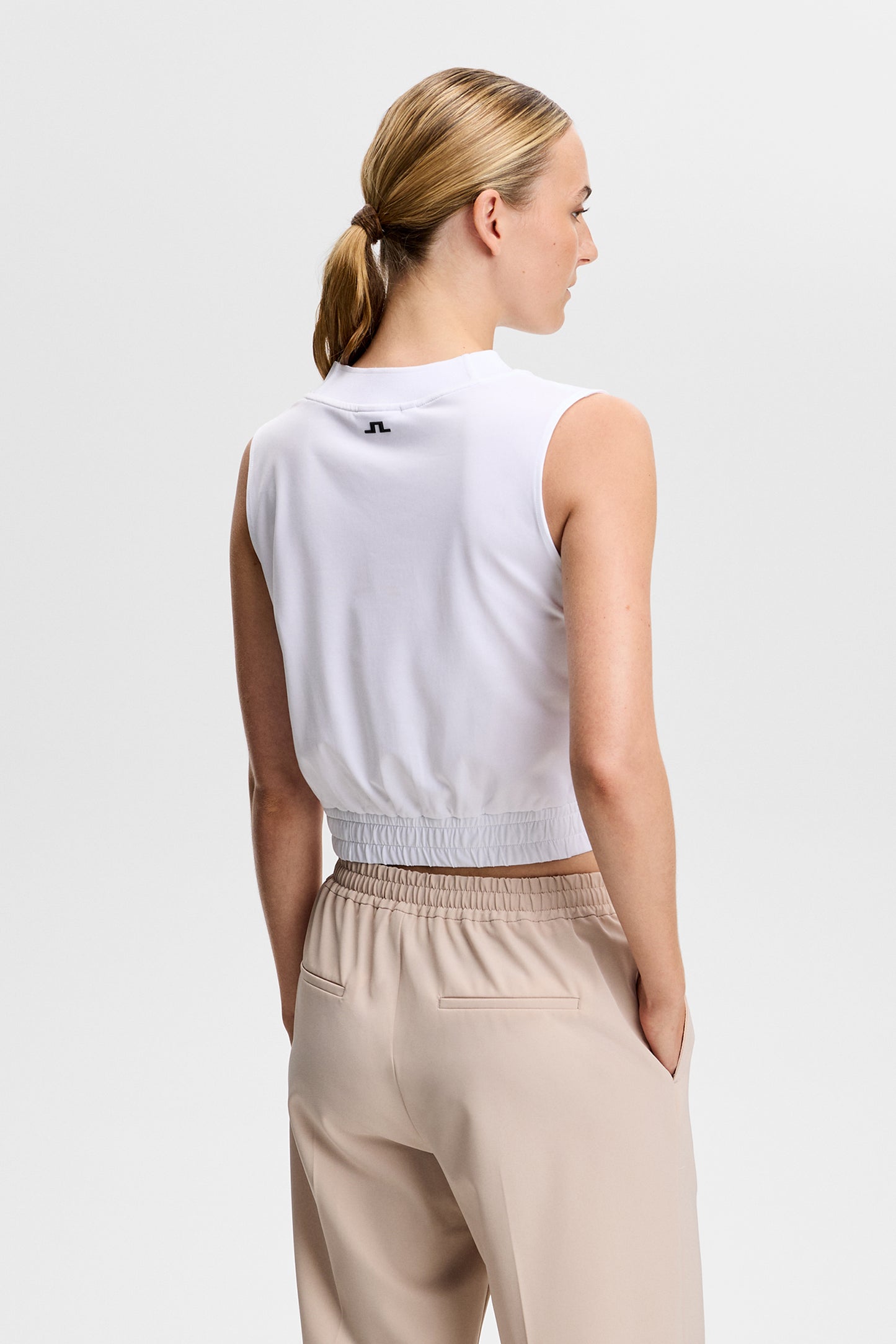 Liny Sleeveless Top in White by J.Lindeberg