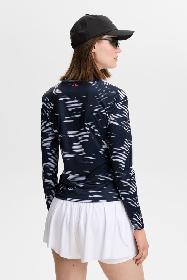 Line LS Printed Top / Clay Purple Heather L