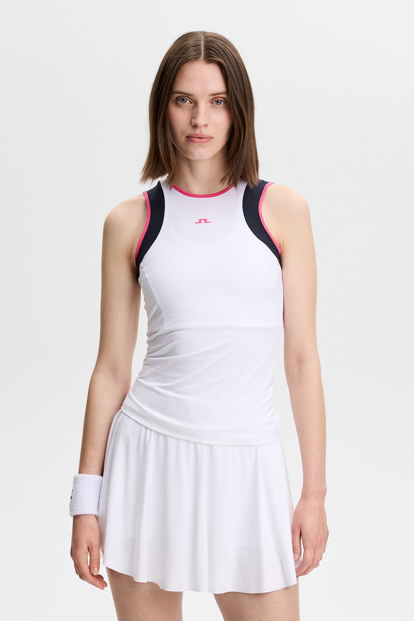 Ava Sleeveless Top in White by J.Lindeberg
