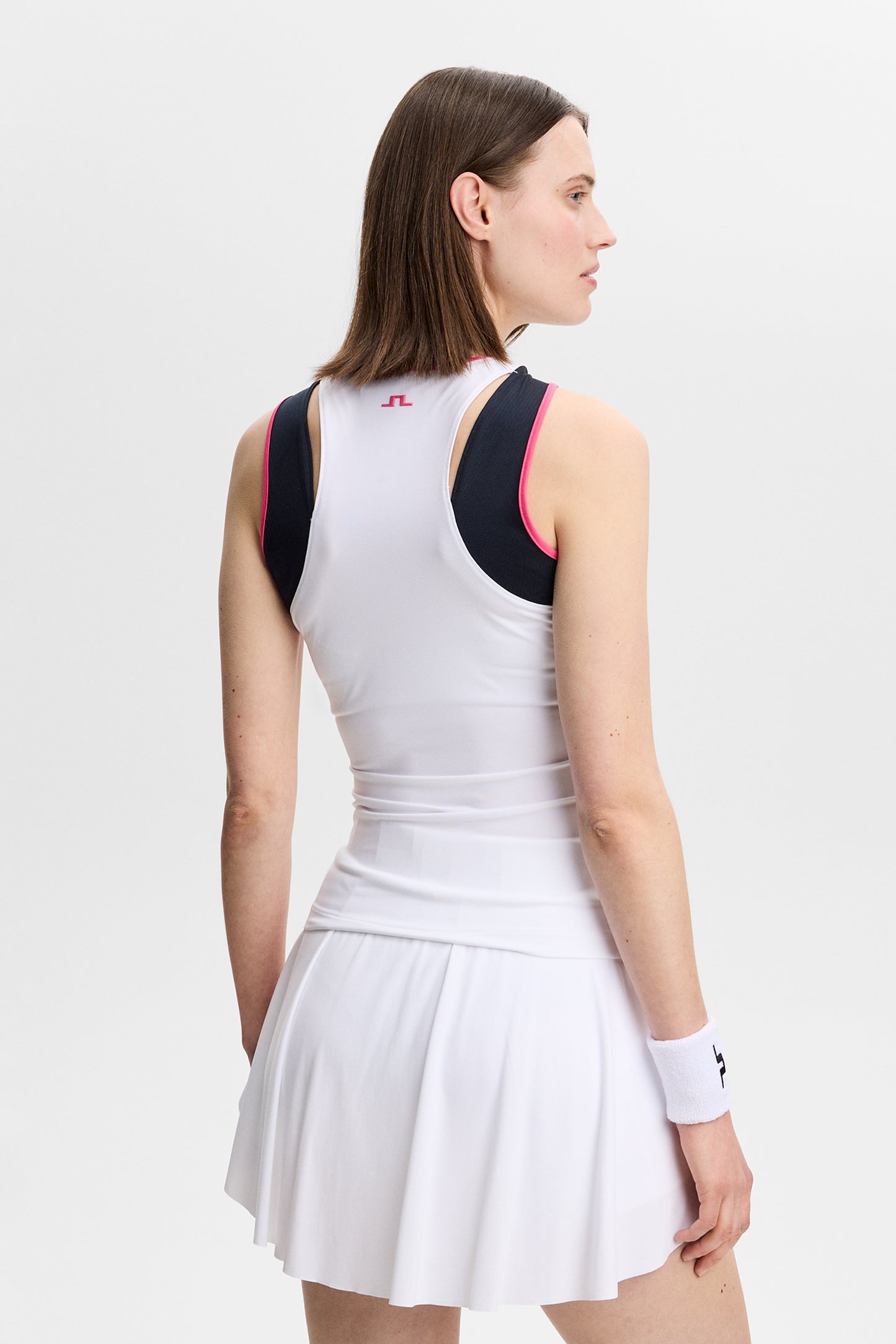 Ava Sleeveless Top in White by J.Lindeberg