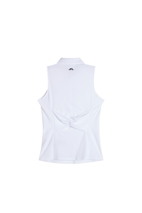 Kristina Sleeveless Polo / White
