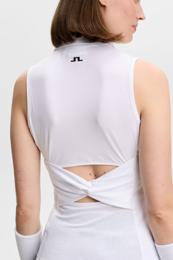 Kristina Sleeveless Polo / White