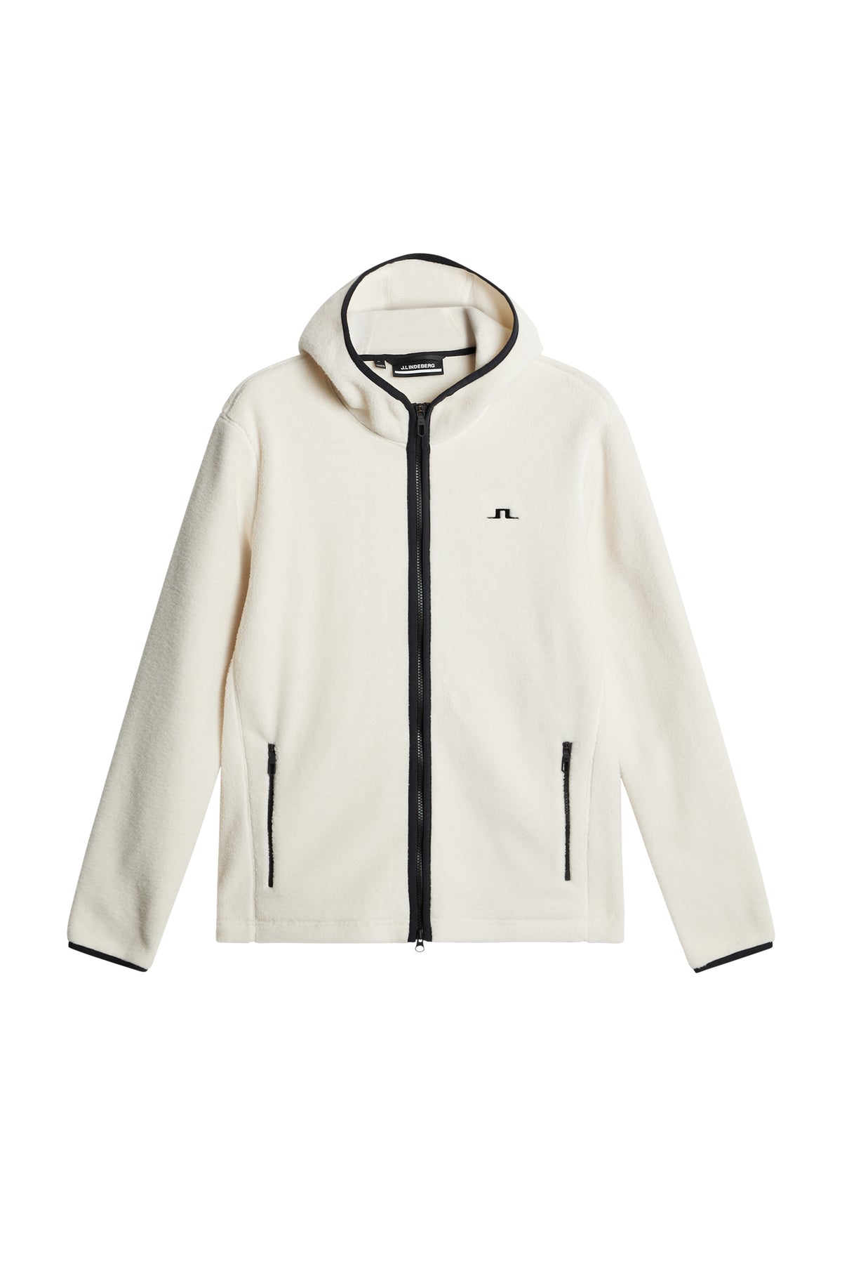Seymor Fleece Zip Hood in Moonbeam by J.Lindeberg