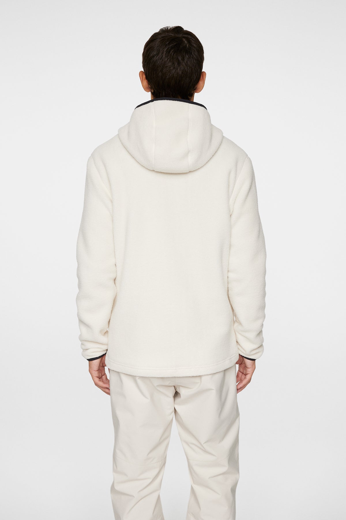 Seymor Fleece Zip Hood in Moonbeam by J.Lindeberg