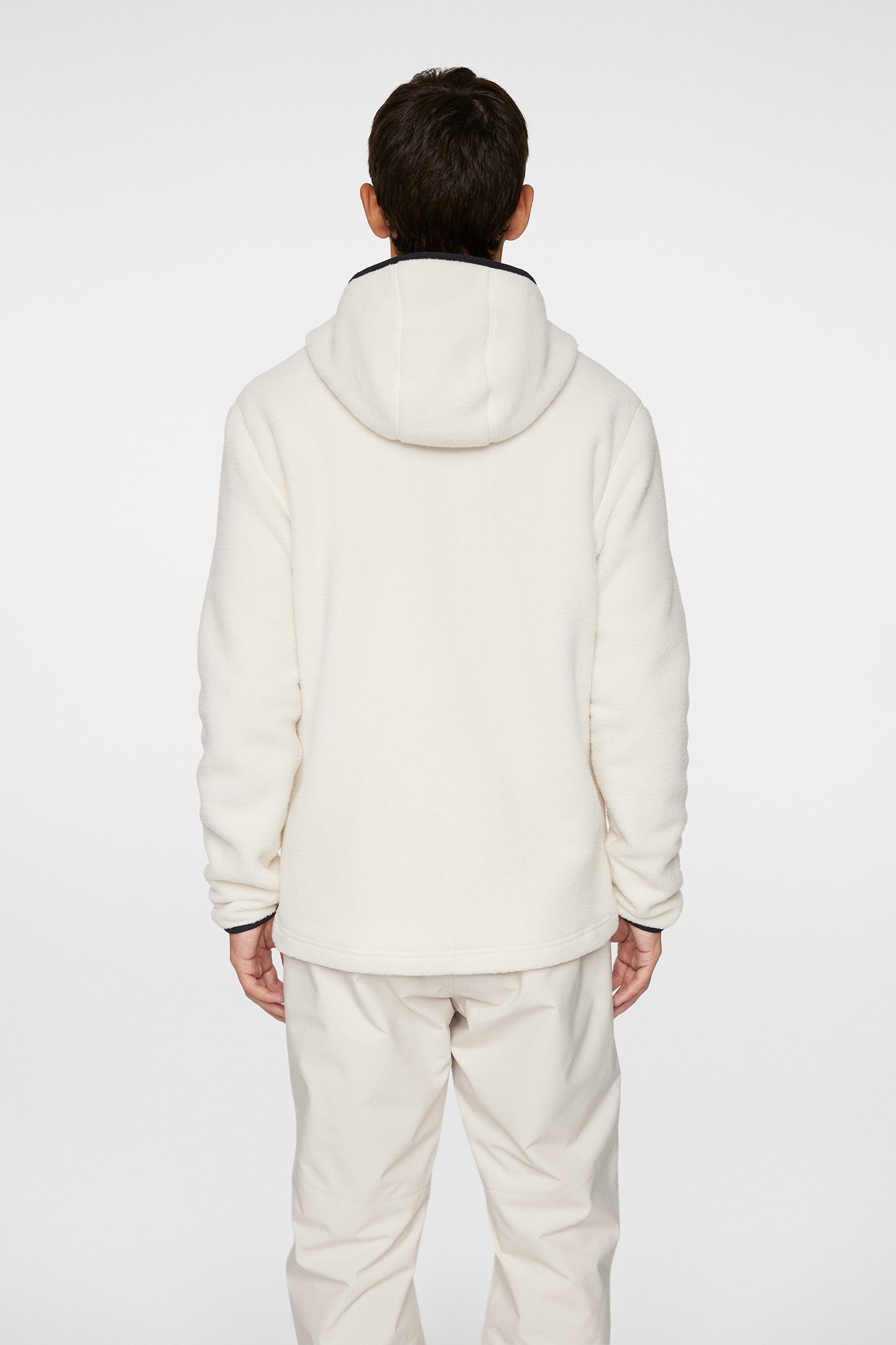 Seymor Fleece Zip Hood in Moonbeam by J.Lindeberg