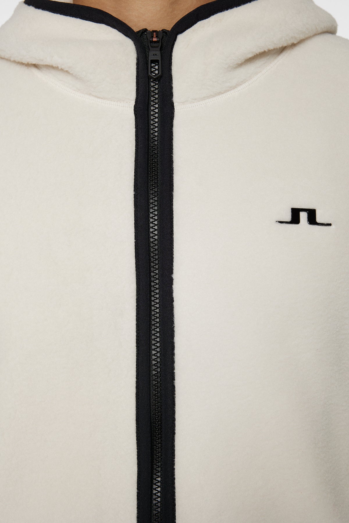 Seymor Fleece Zip Hood in Moonbeam by J.Lindeberg