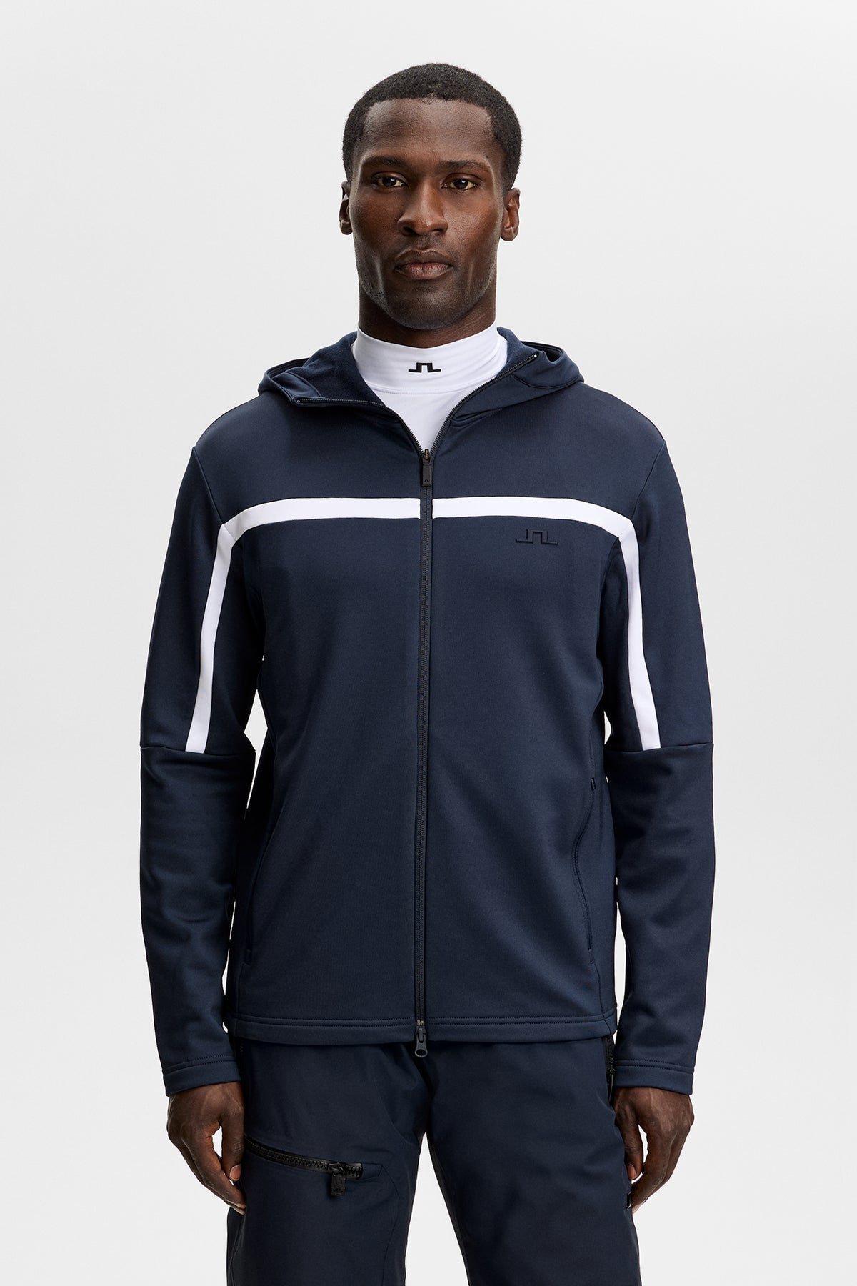 Sharpe Full Zip Hood in JL Navy by J.Lindeberg