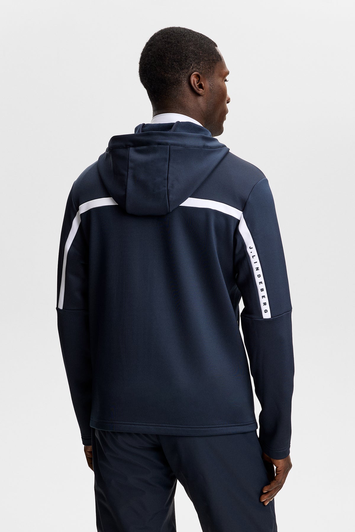 Sharpe Full Zip Hood in JL Navy by J.Lindeberg
