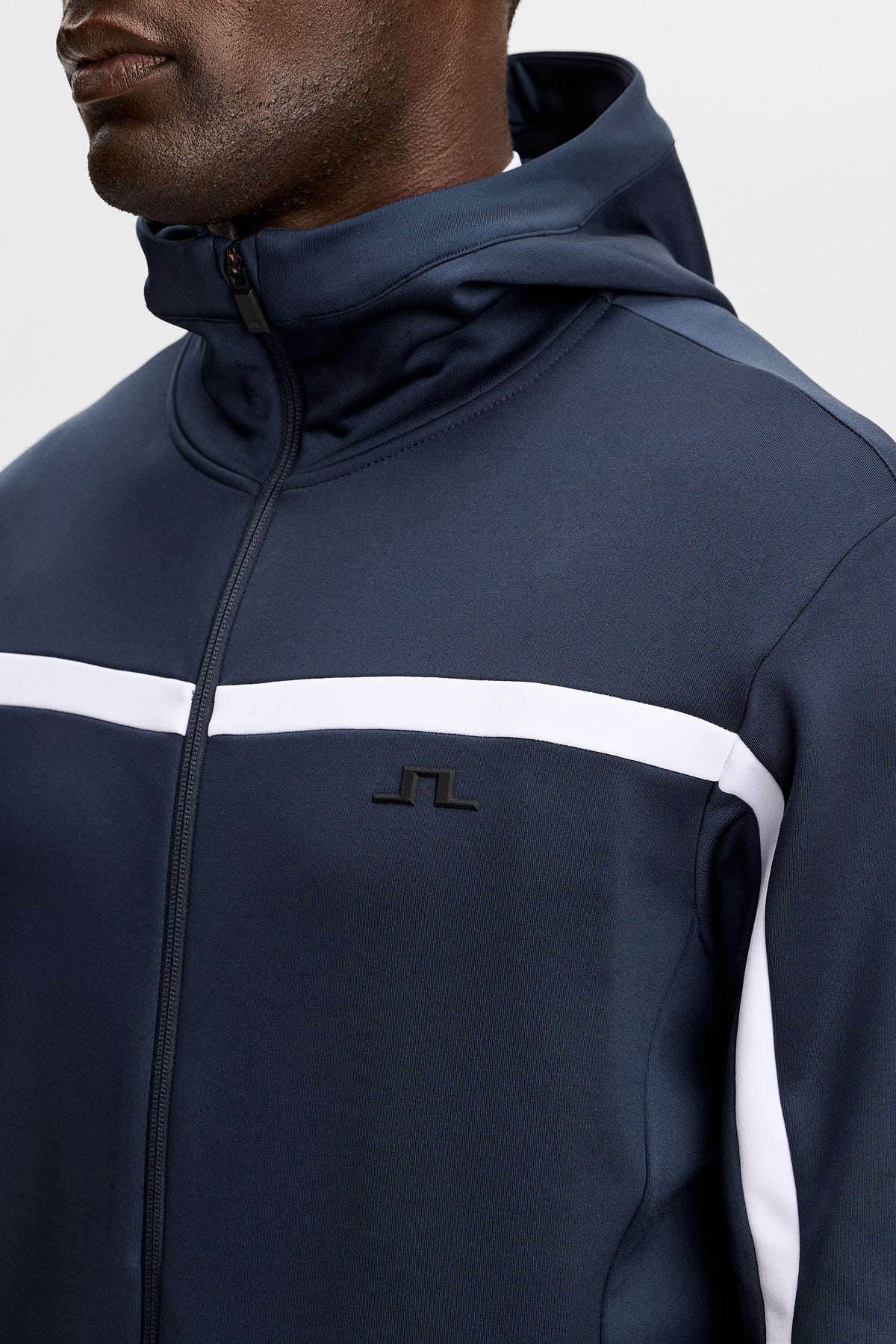 Sharpe Full Zip Hood in JL Navy by J.Lindeberg
