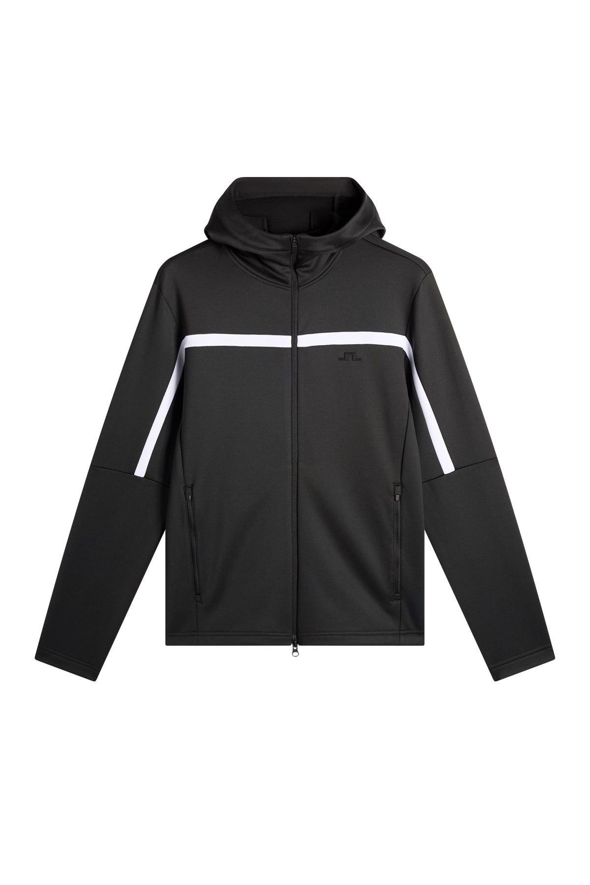 Sharpe Full Zip Hood in Black by J.Lindeberg