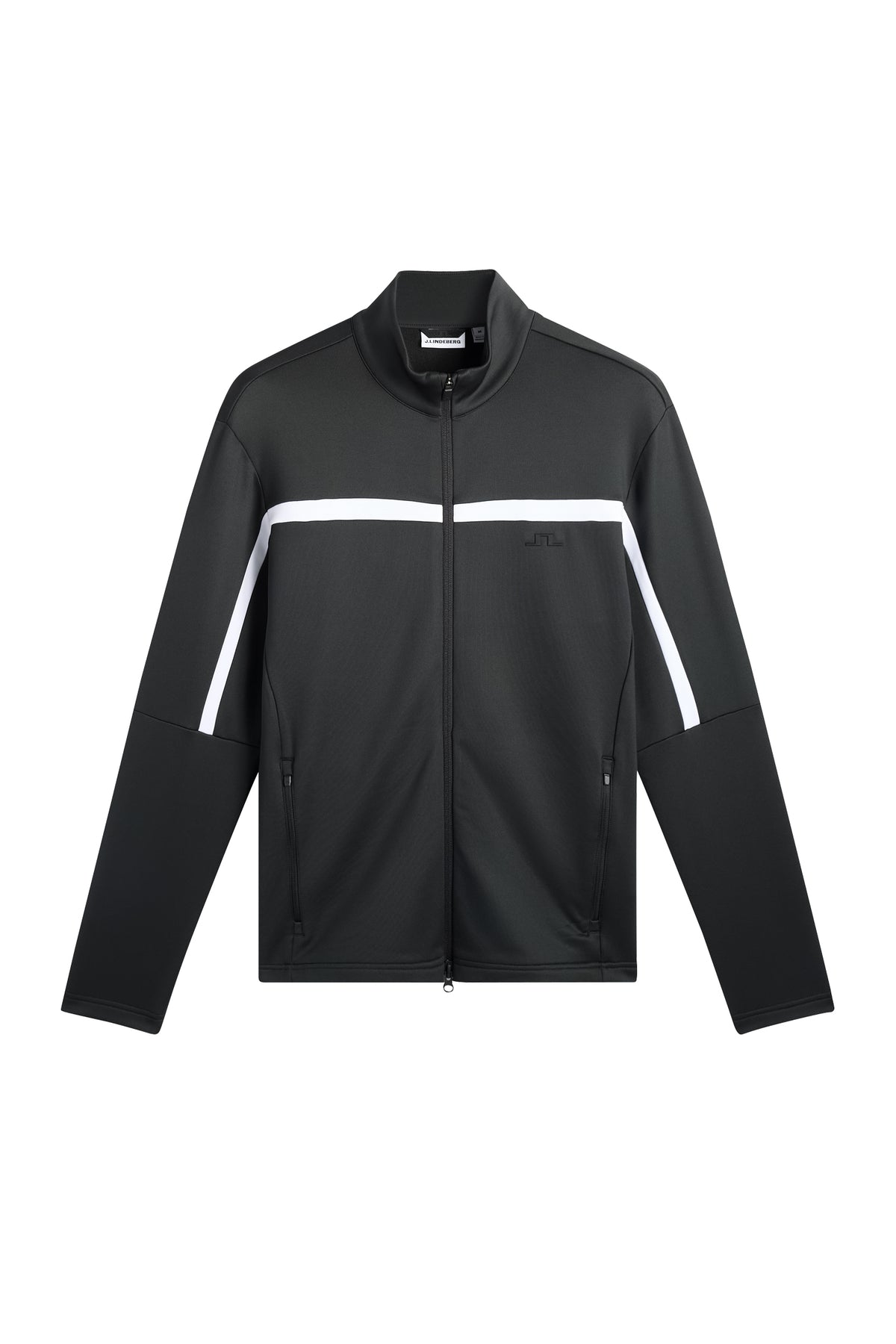 Sharpe Full  Zip Mid Layer in Black by J.Lindeberg